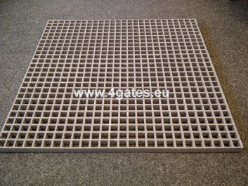 Glassfiber reinforced plastic grating ISO 38; 38x38/38x7; 1000x1000 mm