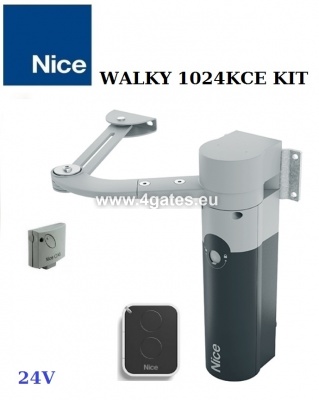 Dvivėrių vartų automatika NICE WALKY 1024KCE KIT (iki 1.8M) 24V