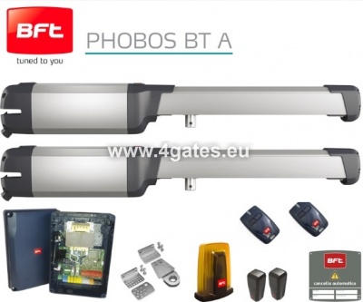 Double gate automation system BFT PHOBOS BT A25 24VKIT (Up to 4M)