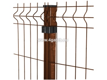 Panel fence H1230 / wire 4mm / galvanized + RAL8017 / brown