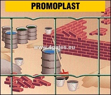 Сварной забор PROMOPLAST, оцинкованный + ПВХ RAL6005, проволока 2,1мм / высота 1,5м