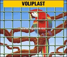 Welded fence VOLIPLAST, Zinc-plated + PVC RAL6005, wire 1,2mm / Height 1m