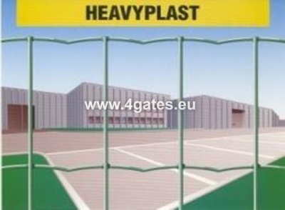 Metināts žogs HEAVYPLAST, CINKOTS + PVC RAL6005, stieple 3mm / Augstums 1,5m