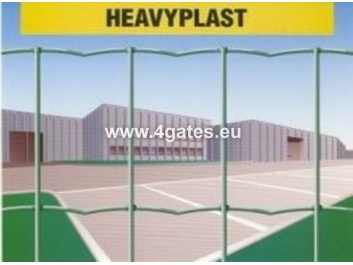 Сварной забор HEAVYPLAST, ZINC + ПВХ RAL6005, проволока 3мм / высота 2м