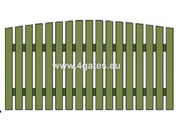 Tregjerde -skjerm 1380x2810 mm.