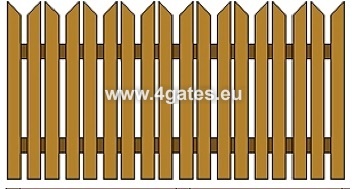 Holzpalisadenschild 1380x2810mm