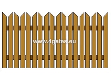 Medinės tvoros skydas 1380 x 2810 mm