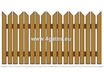 Medinės tvoros skydas 1380 x 2810 mm