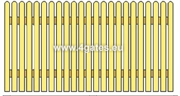 Medinės tvoros skydas 1380 x 2810 mm