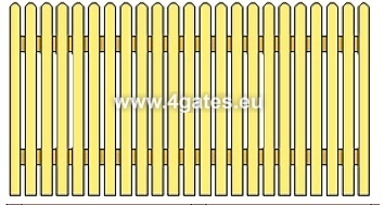 Holzpalisadenschild 1380x2810mm