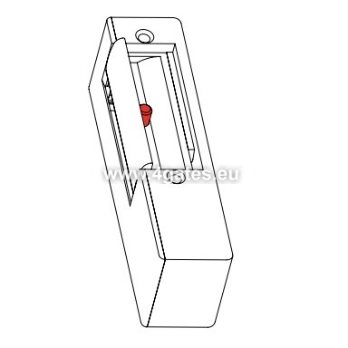 22.1.00B Elektromagnetische Sperre mit Speicher 150kg 12v AC/DC DIN links