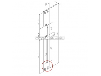 Long Strike Plate, Grey