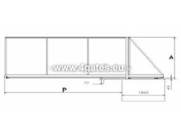 Sliding gates - gate set / without treatment