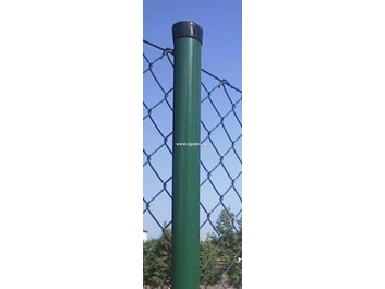Apaļš žoga stabs ZN+RAL 6005; 48x1500 mm ar PVC cepurīti