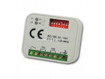 Universal tokanals radiomottaker 433-900 MHz for alle produsentene