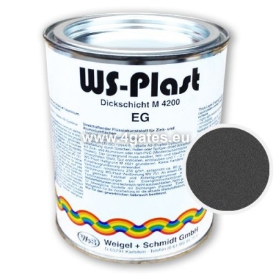 Krāsa tumši brūna WS Plast RAL 8017