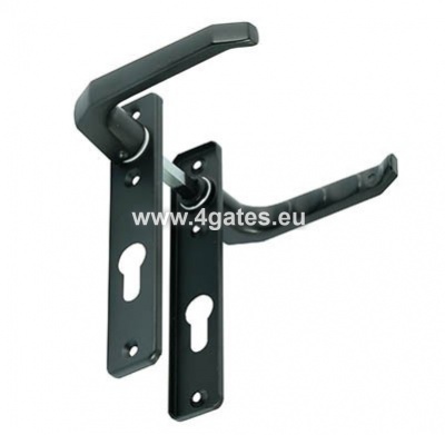 Gate handle with cover (brown) 72mm