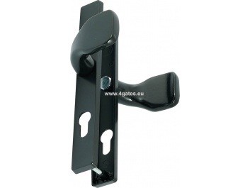 Gate handle with cover, reciprocal, fixed handle (black)