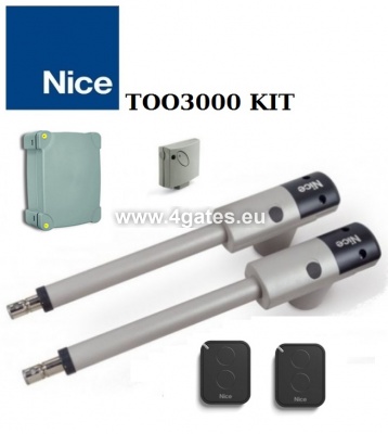 Dvivėrių vartų automatika NICE TOO3000 KIT (iki 6M) 230V