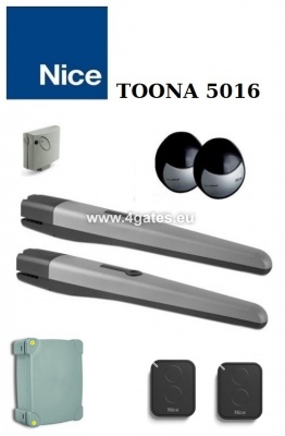 Kahe poolega väravate automaatika NICE TOONA 5016 KIT (KUNI 10M)