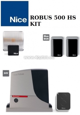 High-speed sliding gate automation NICE ROBUS 500 HS KIT