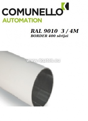 Alumīnija ovāla strēle COMUNELLO BORDER RAL9010 3/4M