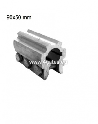 Alumiiniumühenduse telg 90x50mm