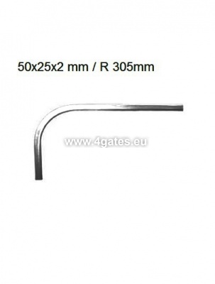 Horisontaalne väravajuht 50x25x2mm / R 350mm
