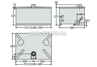 BFT SUB R WINTER DX-hidrauliskais pazemes motors.