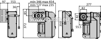 BFT PEGASO BCJA645W01-automatic electromechanical operator for industrial split doors.