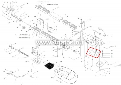 Reduktors garāžas durvju motoram BFT EOS120.