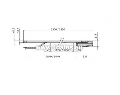 Привод BFT BOTTICELLI SMART 1250 24V - 16 m² для гаражных секционных ворот.