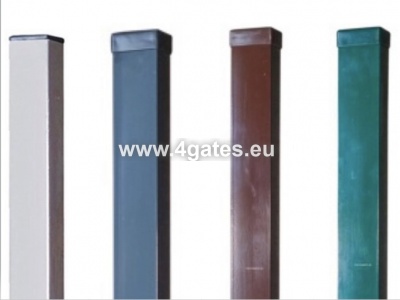 Kvadratinis stulpas - cinkuotas ZN + RAL 7016/8017/6005; 60x60