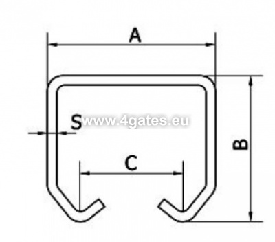 COMBI ARIALDO Profiil GRANDE, L=6000mm, 60x67x2 mm (tsingitud)