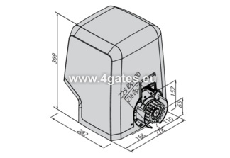 мотор для откатных ворот BFT ICARO SMART AC A2000 V