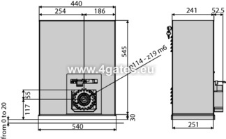 Sliding gate motor BFT SP3500 TRI 400