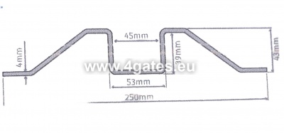 Профиль для цепного шлагбаума MOTORLINE CHLCCS 1M