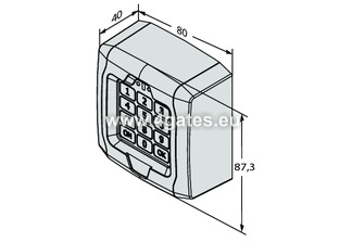 Juhtmeta koodipaneel Q BO TOUCH 433 Mhz