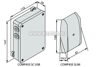 Tuvuma lasītājs BFT Compass SLIM