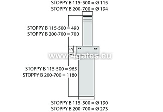 Automatiniai elektromechaniniai BULIAI / Spintelė BFT STOPPY B 230V 115/500