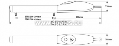 Varstomų vartų automatikos variklis KEY automation PS-400FA