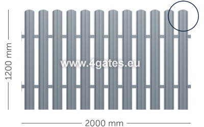 Fertiger Zaun im Paket LUX-FOR-01, 12 Tafeln