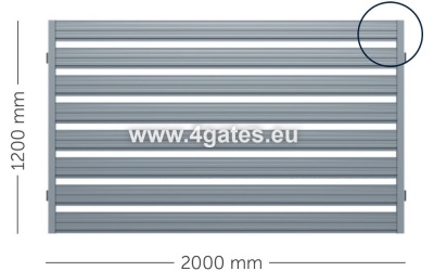 Готовый забор в упаковке LUX-UNI-02,8/10 панелей