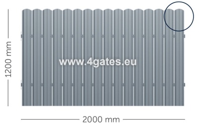 Готовый забор в упаковке LUX-UNI-05,16  панелей