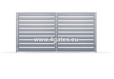 Dvigubų vartų. LUX HORIZONTAL STEEL PROFILE