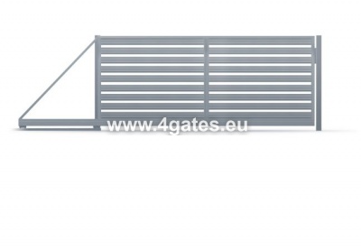 Skyveport LUX HORIZONTAL STEEL PROFILE med innebygd automatikk