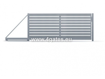 Sliding gate LUX HORIZONTAL STEEL PROFILE with built-in automatics