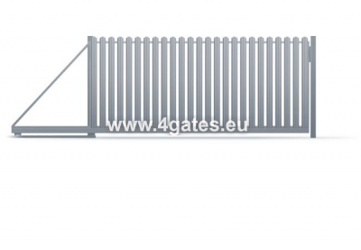 Schiebetor LUX VERTICAL STEEL PROFILE mit eingebauter Automatik