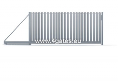 Lükandvärav LUX VERTICAL STEEL PROFILE sisseehitatud automaatikaga