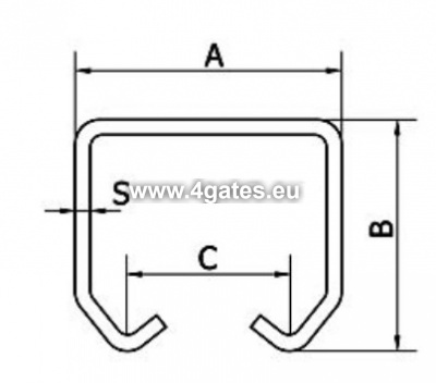 COMBI ARIALDO Profiil GRANDE, L=1000mm, 60x67x2 mm (tsingitud)